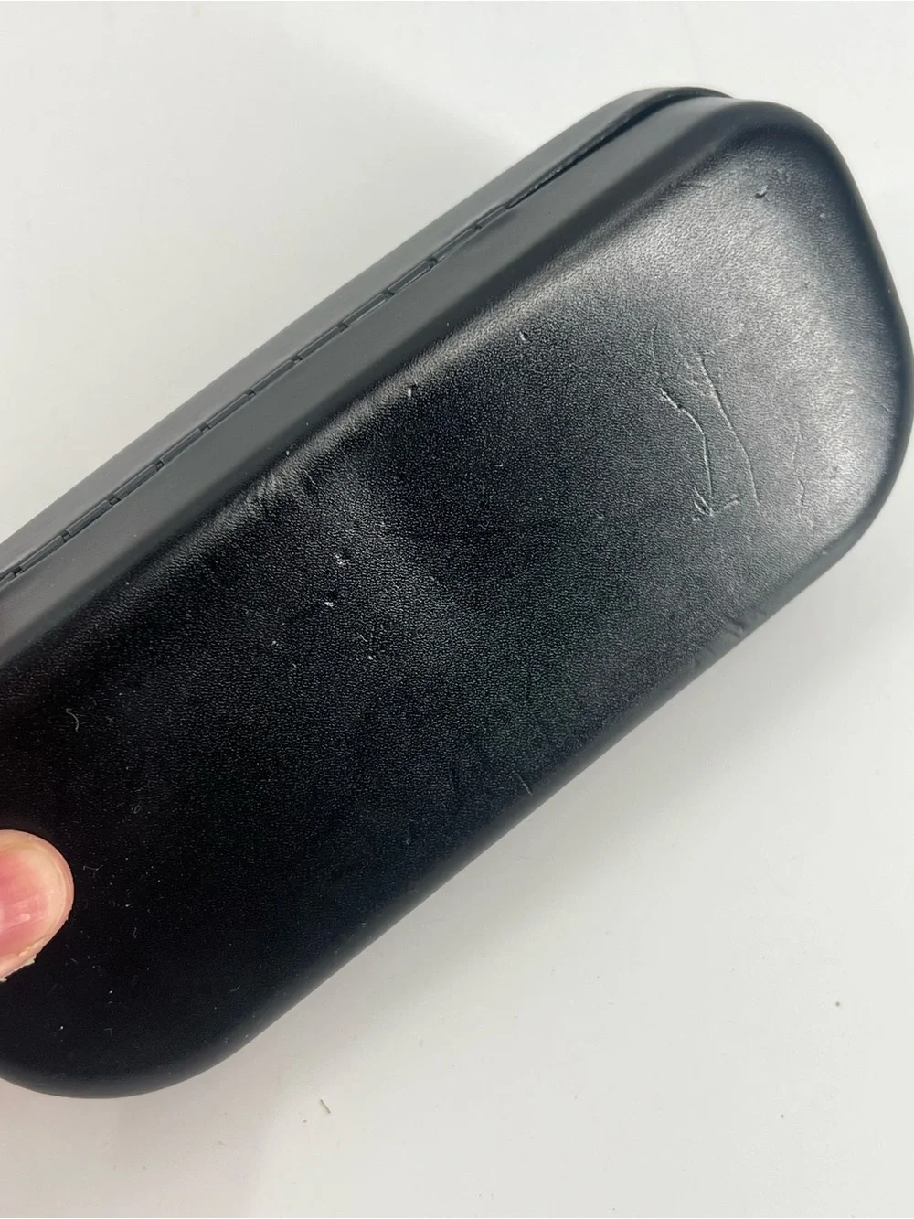 COACH New York Black Leather Eyewear Clamshell Case